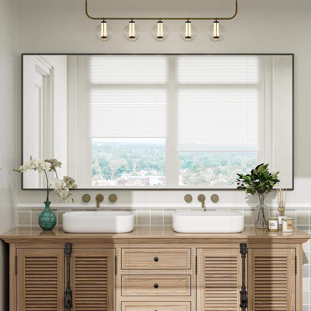 GLSLAND 30 in. W x 71 in. H Large Rectangular Metal Framed Wall