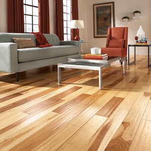Natural Sawn Hickory 1/2 in. T x 5 in. W Wire Brushed Engineered Hardwood Flooring (39 sqft/case)