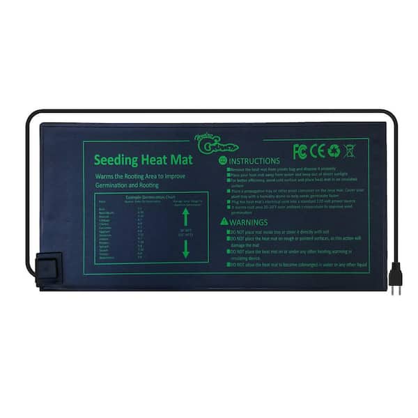 Hydro Crunch 20.75 in. x 10 in. Durable Waterproof Seed Propagating Seedling Heat Mat 18-Watt