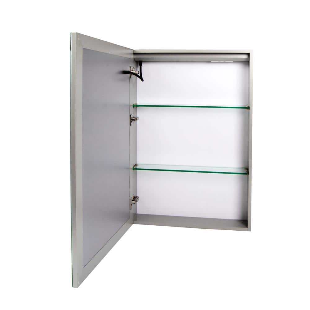 24'' W x 36'' H LED Lighted Wall Mounted Medicine Cabinet with Mirror