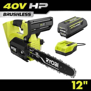 RYOBI 40V HP Brushless 12 in. Top Handle Battery Chainsaw (Tool