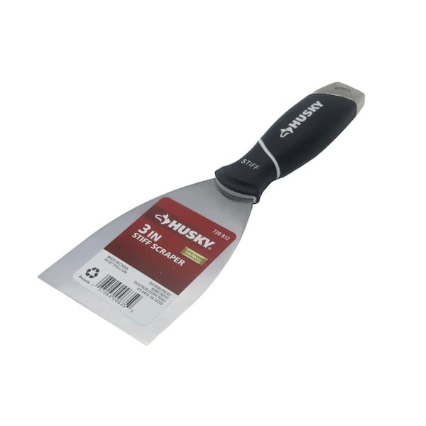 Husky 3 in. Metal Durable Construction Putty Knife 18PT0854 - The Home Depot