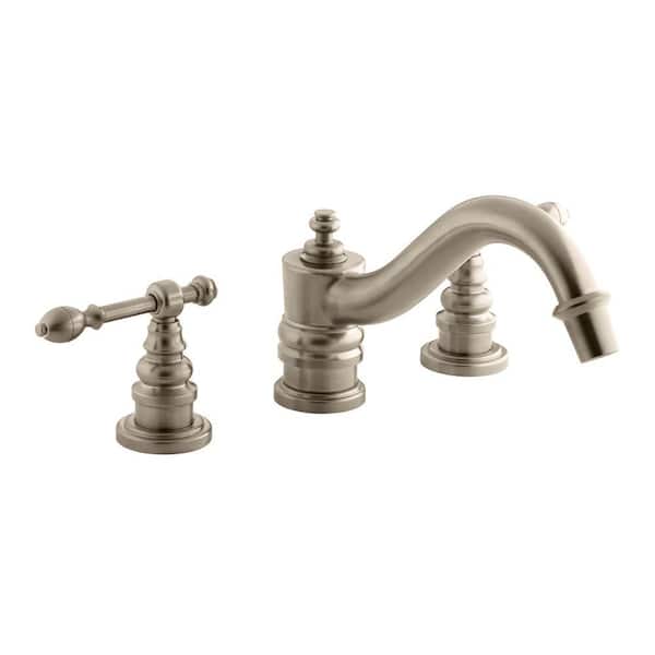 KOHLER IV Georges 8 in. 2-Handle Low Arc Bathroom Faucet Trim Kit in Vibrant Brushed Bronze (Valve Not Included)