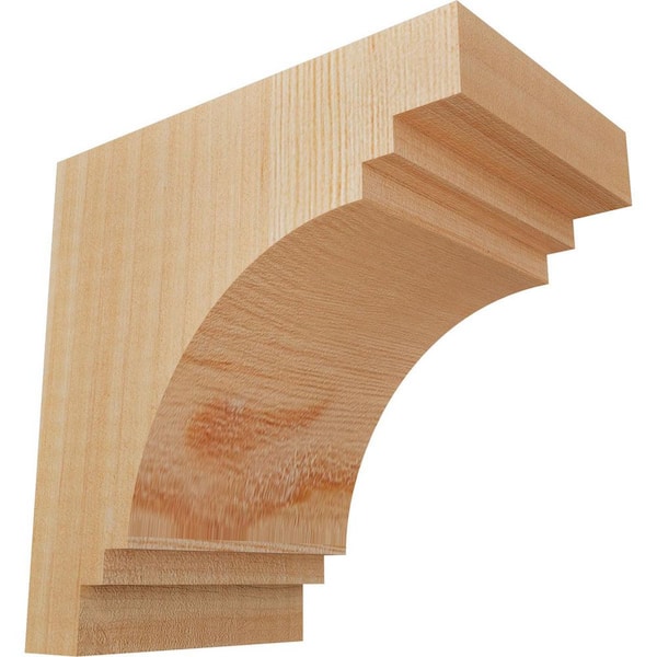 Ekena Millwork 3-1/2 in. x 6 in. x 6 in. Douglas Fir Pescadero Smooth Corbel