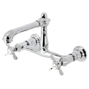 Essex 2-Handle Wall-Mount Bathroom Faucets in Polished Chrome