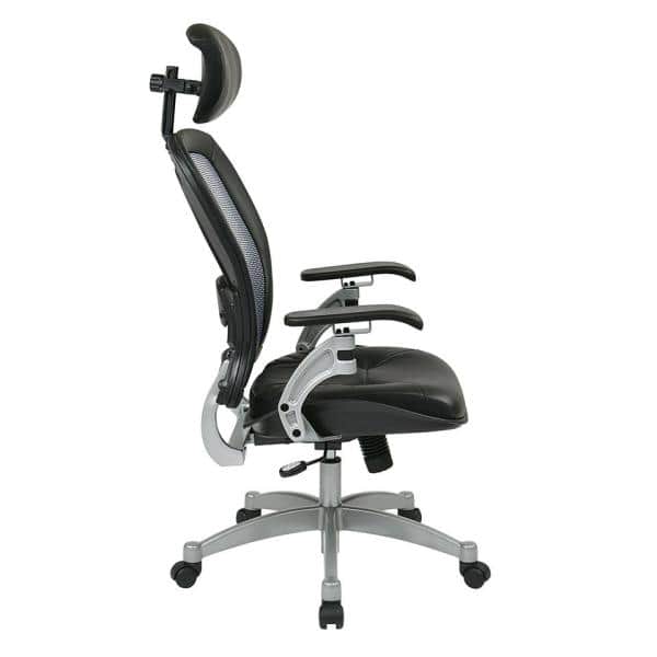 Platinum Executive High-Back Swivel Chair with Leather & Mesh