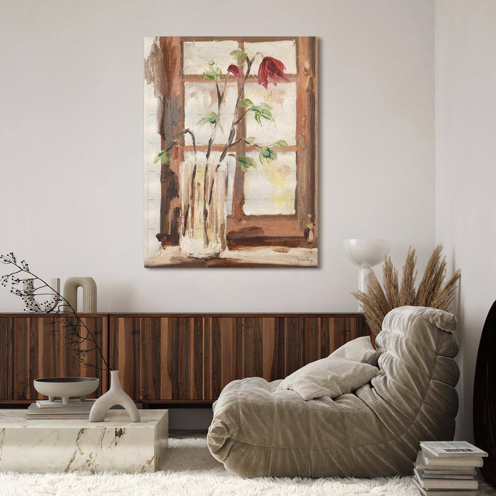 Timeless Serenity I Gold Metallic Shagreen Wrapped Canvas Wall Art
