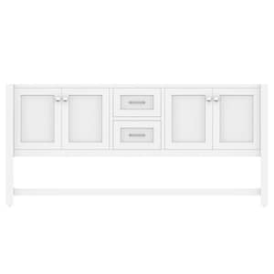 Wilmington 71 in. W x 21.5 in. D x 33.45 in. H Bath Vanity Cabinet without Top in White