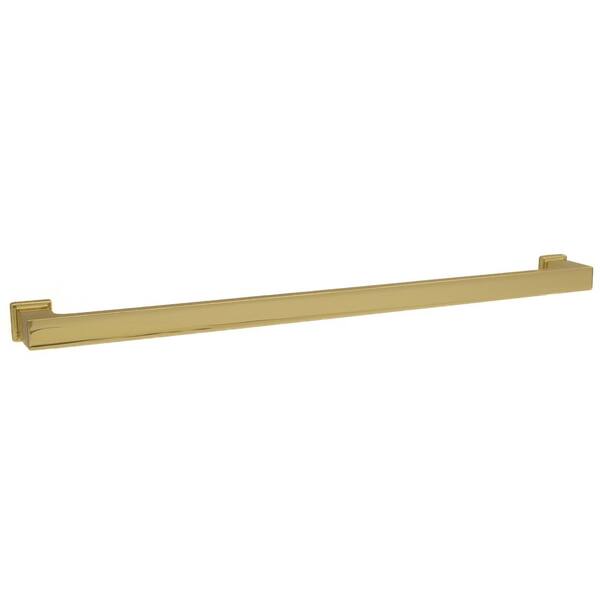 Chelsey 10 in. (254 mm) Center-to-Center Classic Polished Gold Bar Drawer Pull