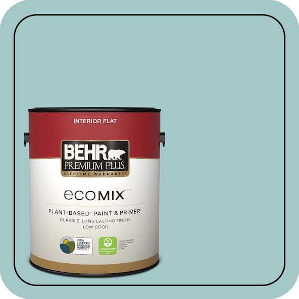 1 gal. #PPU13-10 Ocean Boulevard Flat EcoMix Plant-Based Interior Paint & Primer