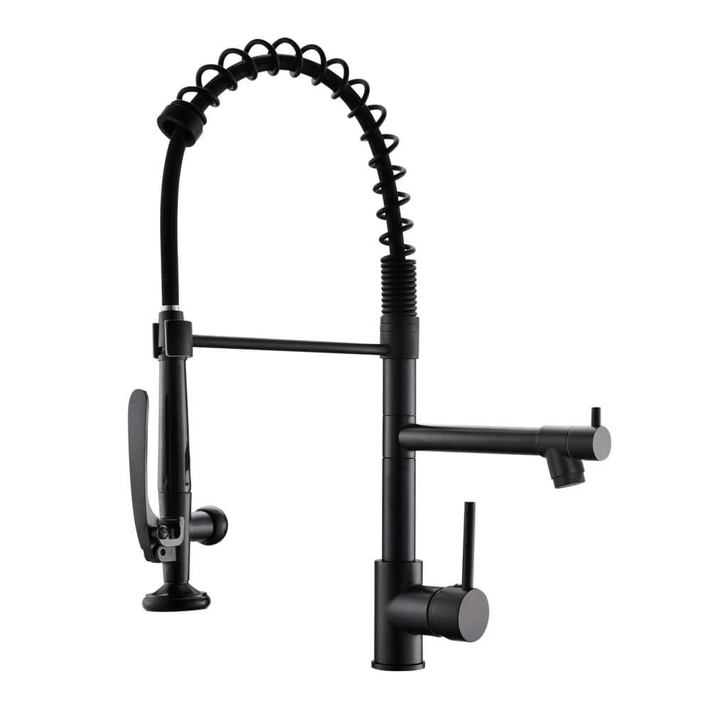 High Arc Single Handle Pull Down Sprayer Kitchen Faucet, Commercial Kitchen