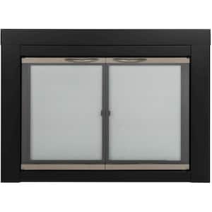 Alsip Large Glass Fireplace Doors