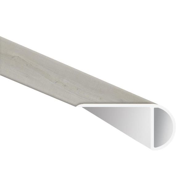 MSI Whitmore White 1 in. T x 2.23 in. W x 94 in. L Luxury Vinyl Overlapping Stair Nose Molding