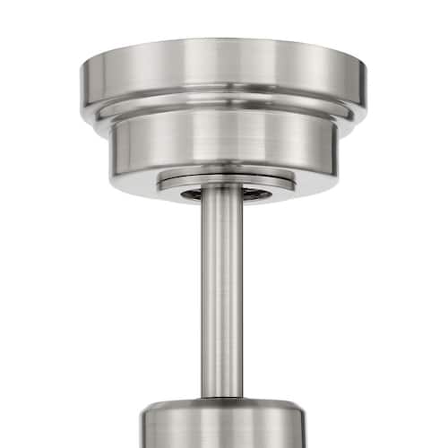 Morrison 52 in. Indoor Dual Mount Brushed Polished Nickel Ceiling Fan, Smart Wi-Fi Enabled Remote & Integrated LED Light Ceiling Fans With Lights