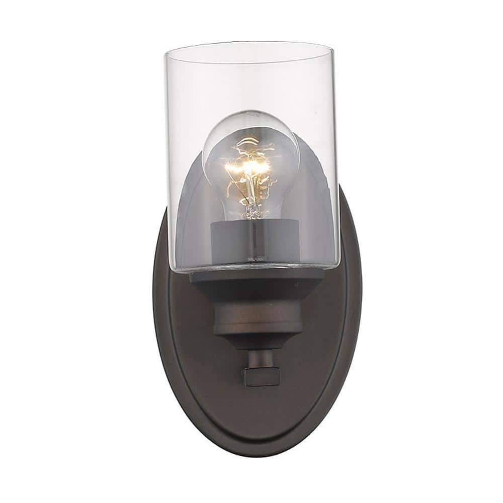 Bronze Cylinder Dimmable Direct Wired Electric Sconce