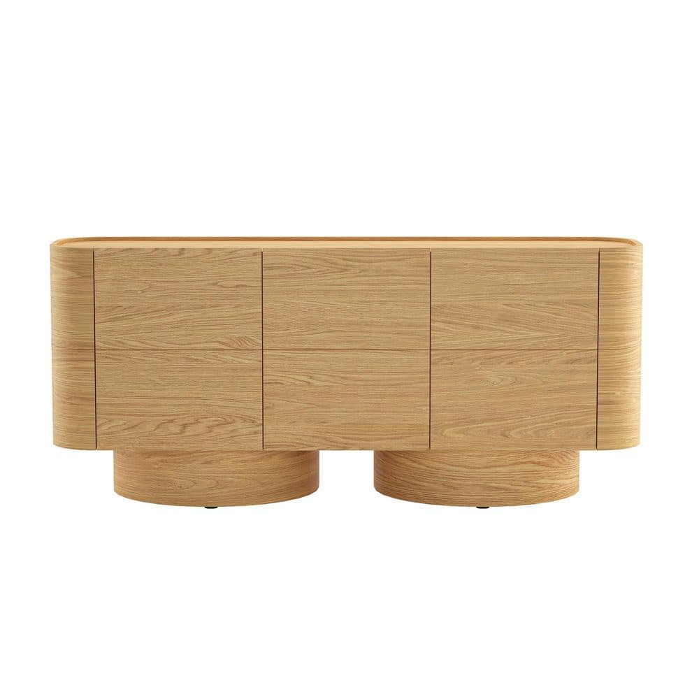 Solis 72 in. Contemporary Natural Solid Wood Sideboard Buffet with 3 Doors price history on PriceWatchPro