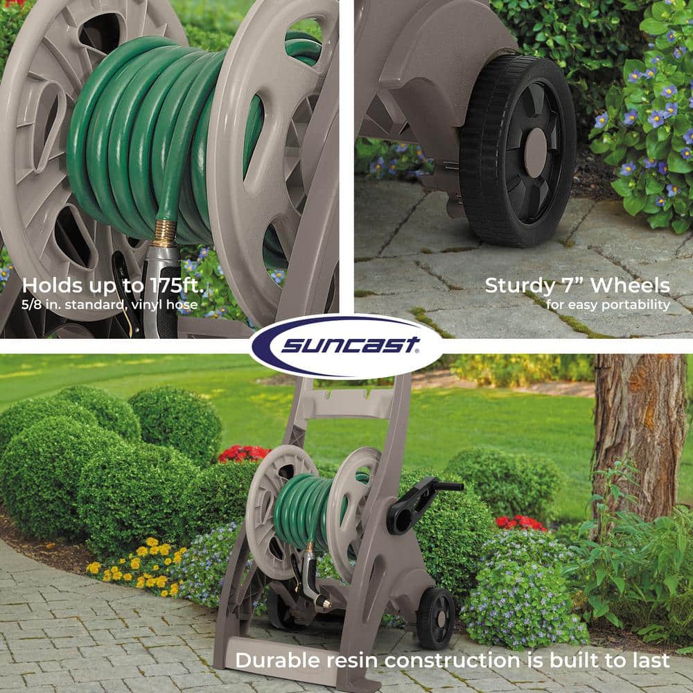 Suncast 175 ft. Manual Crank Hose Reel Mobile Cart