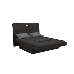 Charlie Gray Wood Frame King Platform Bed