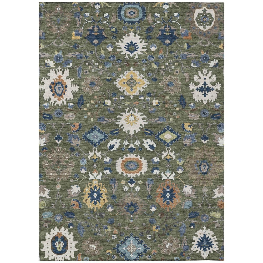 Chantille Machine Washable Indoor/Outdoor Abstract ACN2458 Olive 3 ft. x 5 ft. Area Rug price history on PriceWatchPro