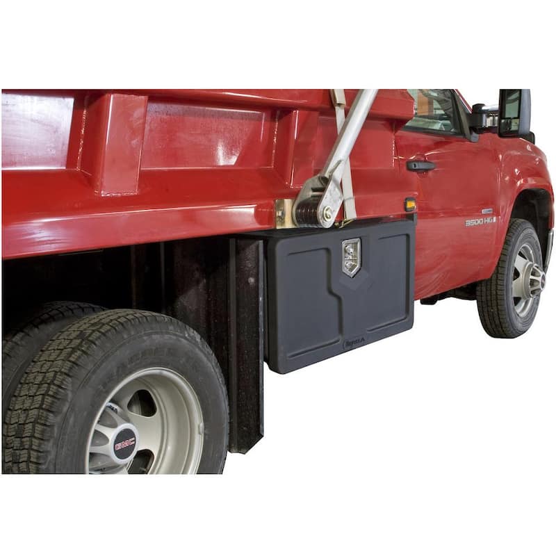 18 in. x 18 in. x 36 in. Matte Black Plastic Underbody Truck Tool Box