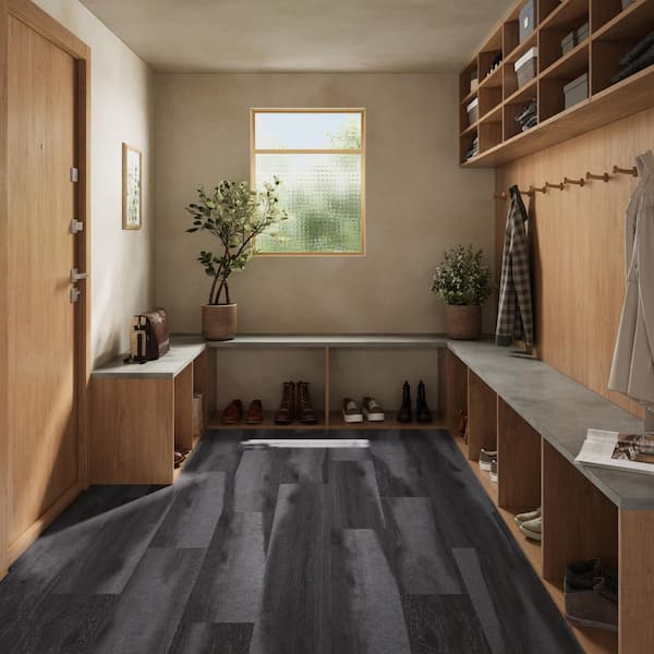 Ivy Hill Tile Urbana Black 12 in. x 48 in. x 20 MIL Rigid Core