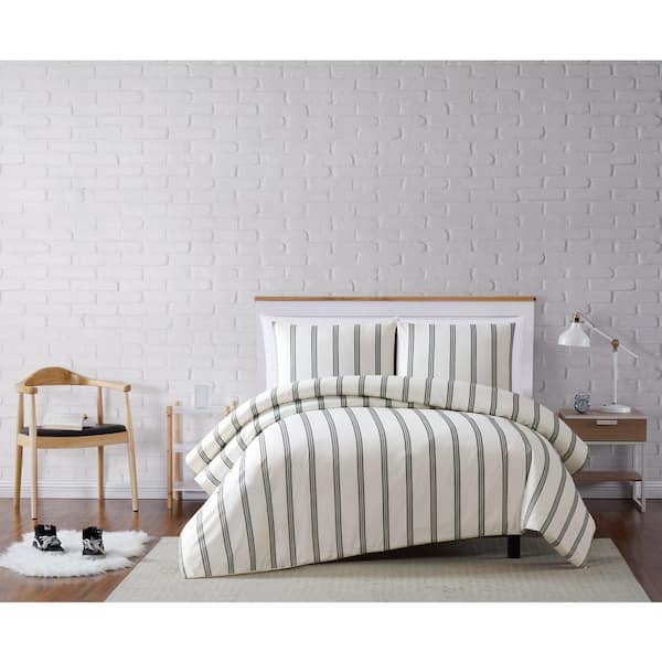 Truly Soft Millennial 3-Piece White Full/Queen Duvet Cover Set
