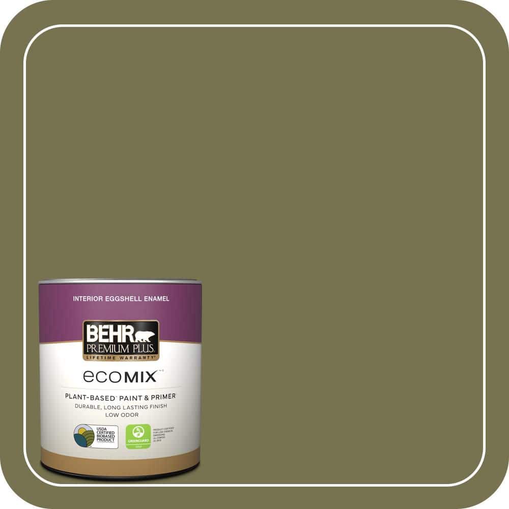 1 qt. #S350-6 Truly Olive Eggshell Enamel EcoMix Plant-Based Interior Paint & Primer price history on PriceWatchPro
