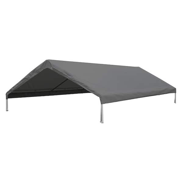 King Canopy Replacement Drawstring Cover 10 ft. by 20 ft., fits 10 ft. 8 in. by 20 ft. A-Frame, Gray