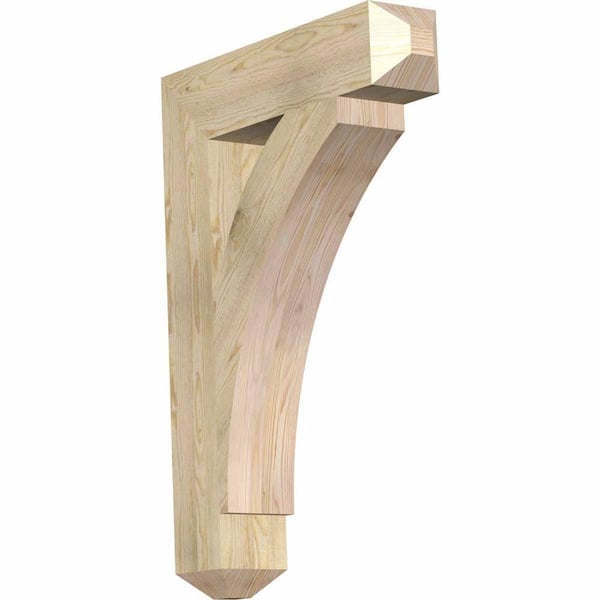 Ekena Millwork 6 in. x 40 in. x 28 in. Douglas Fir Thorton Craftsman Rough Sawn Bracket