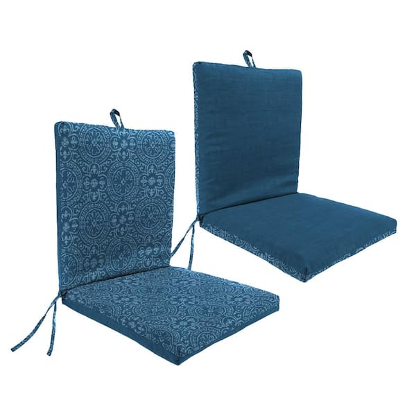 Jordan Manufacturing 21 in. L x 44 in. W x 3.5 in. H Rectangular Outdoor Chair Cushion in Oberring Tuscan and Quasi Tuscan