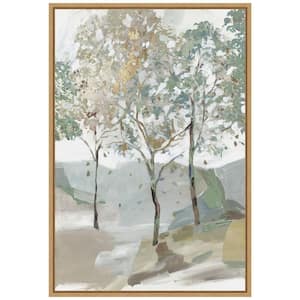 "Breezy Landscape Trees II" by Allison Pearce 1-Piece Floater Frame Canvas Transfer Nature Art Print 23 in. x 16 in.