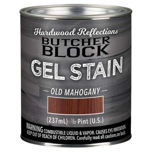 HARDWOOD REFLECTIONS Half Pint Oil-Based Satin Interior Butcher Block Wood Gel Stain in Old Mahogany