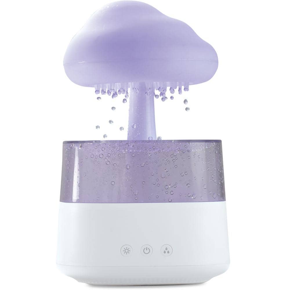 9 in. Misting Multi-Color 0.3-Watt Integrated T10 LED Bulb Rain Cloud Mood 