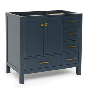 Cambridge 36 in. W x 21.5 in. D x 34.5 in. H Freestanding Bath Vanity Cabinet Only in Midnight Blue