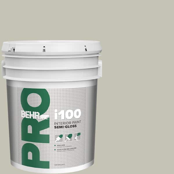 5 gal. #BNC-04 Comforting Gray Semi-Gloss Interior Paint