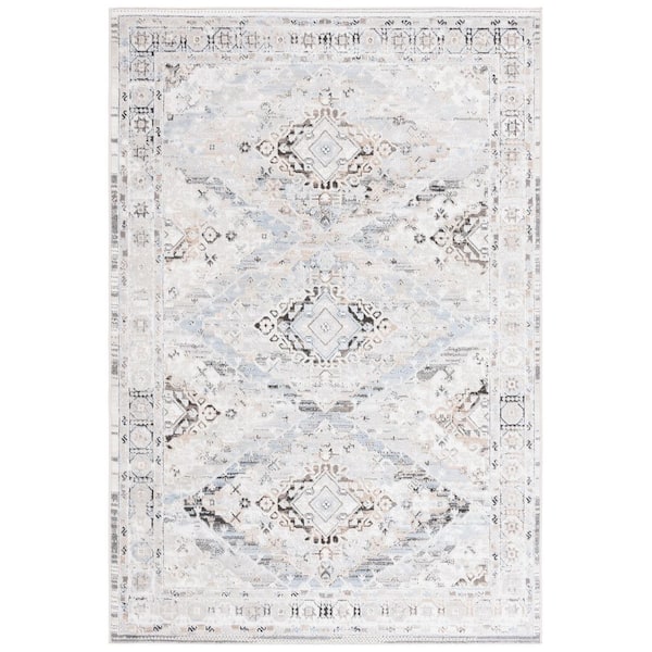 Quincy 9 ft. x 12 ft. Ivory/Blue Geometric Indoor/Outdoor Area Rug