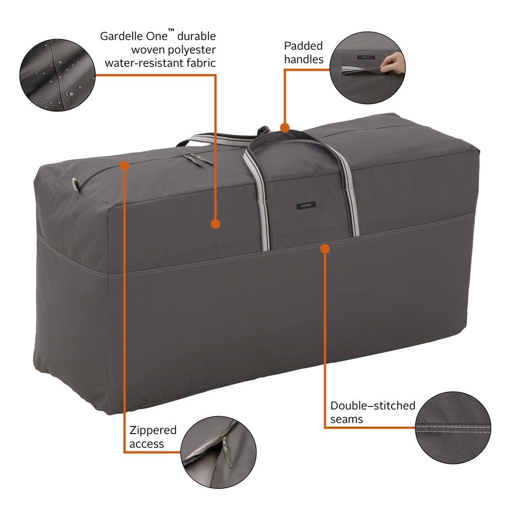 Classic Gray Water-Resistant Outdoor Furniture Cover Bag