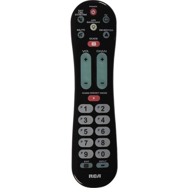 RCA 2-Device Universal Big Button Simple Remote with Presets