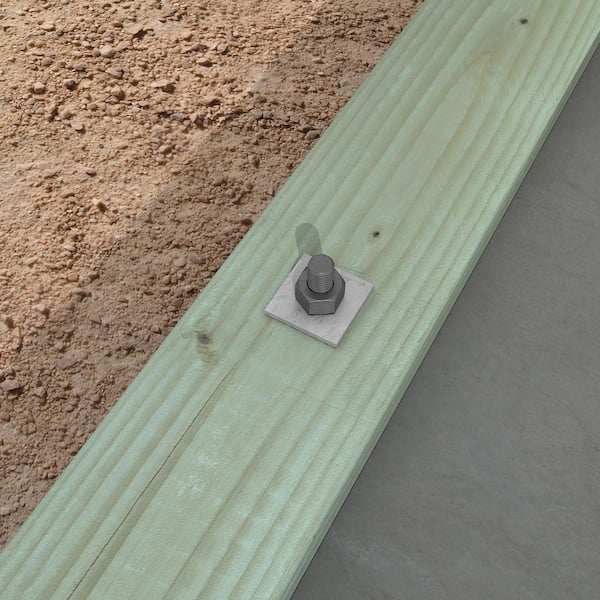 BP 2 in. x 2 in. Hot-Dip Galvanized Bearing Plate with 5/8 in. Bolt Diameter