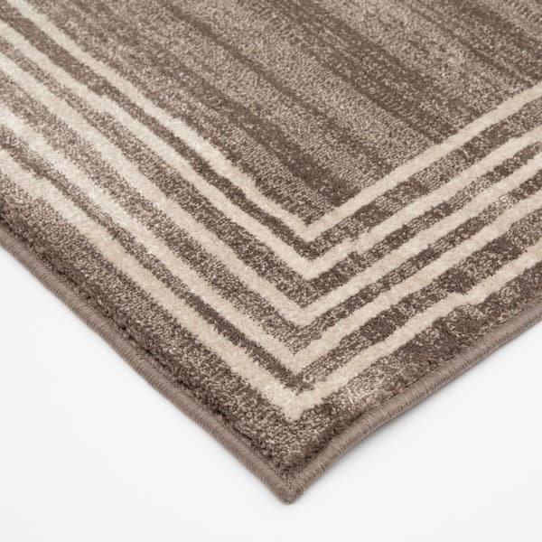 Stratford Elian Latte/Alabaster 9 in. x 26 in. Woven Polypropylene Stair Tread Cover (Set of 1)