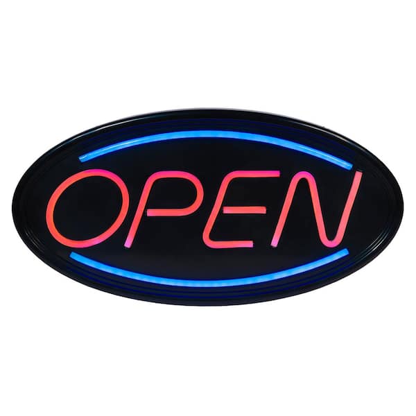 ROYAL SOVEREIGN 18.75 in. x 1 in. x 9.5 in. LED Continuous Flash and Scroll Open Sign