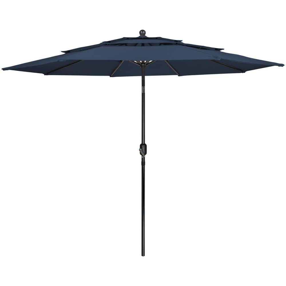 9.75 ft. Outdoor Market Patio Umbrella with Hand Crank and Tilt-117 in. Navy Blue price history on PriceWatchPro