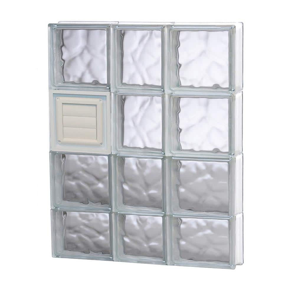 21.25 in. x 29 in. x 3.125 in. Frameless Wave Pattern Glass Block Window with Dryer Vent price history on PriceWatchPro