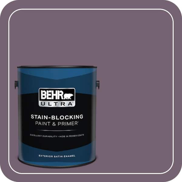 BEHR ULTRA 1 gal. #680F-6 Shy Violet Satin Enamel Exterior Paint & Primer