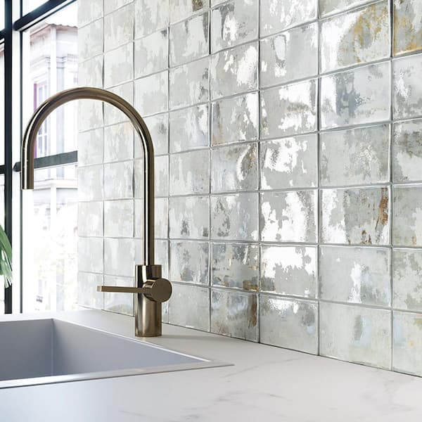 Merola Tile Biarritz Green 3 in. x 6 in. Ceramic Wall Tile (5.72