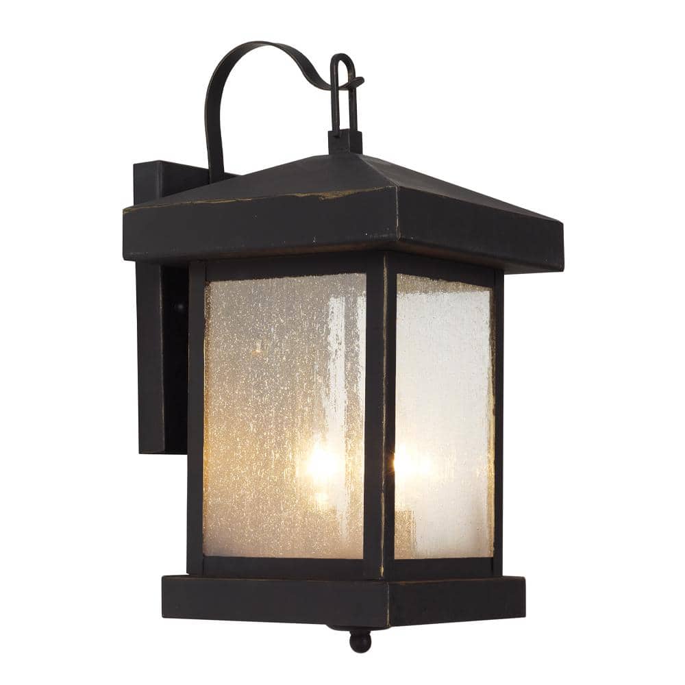 Compact 20-Watt Bronze Integrated LED Outdoor Wall Lantern Sconce by Bel Air L. 