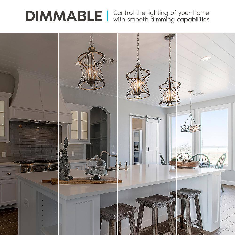EcoLux 5W LED Dimmable Candelabra Bulbs, Natural White 3500K, 12-Pack