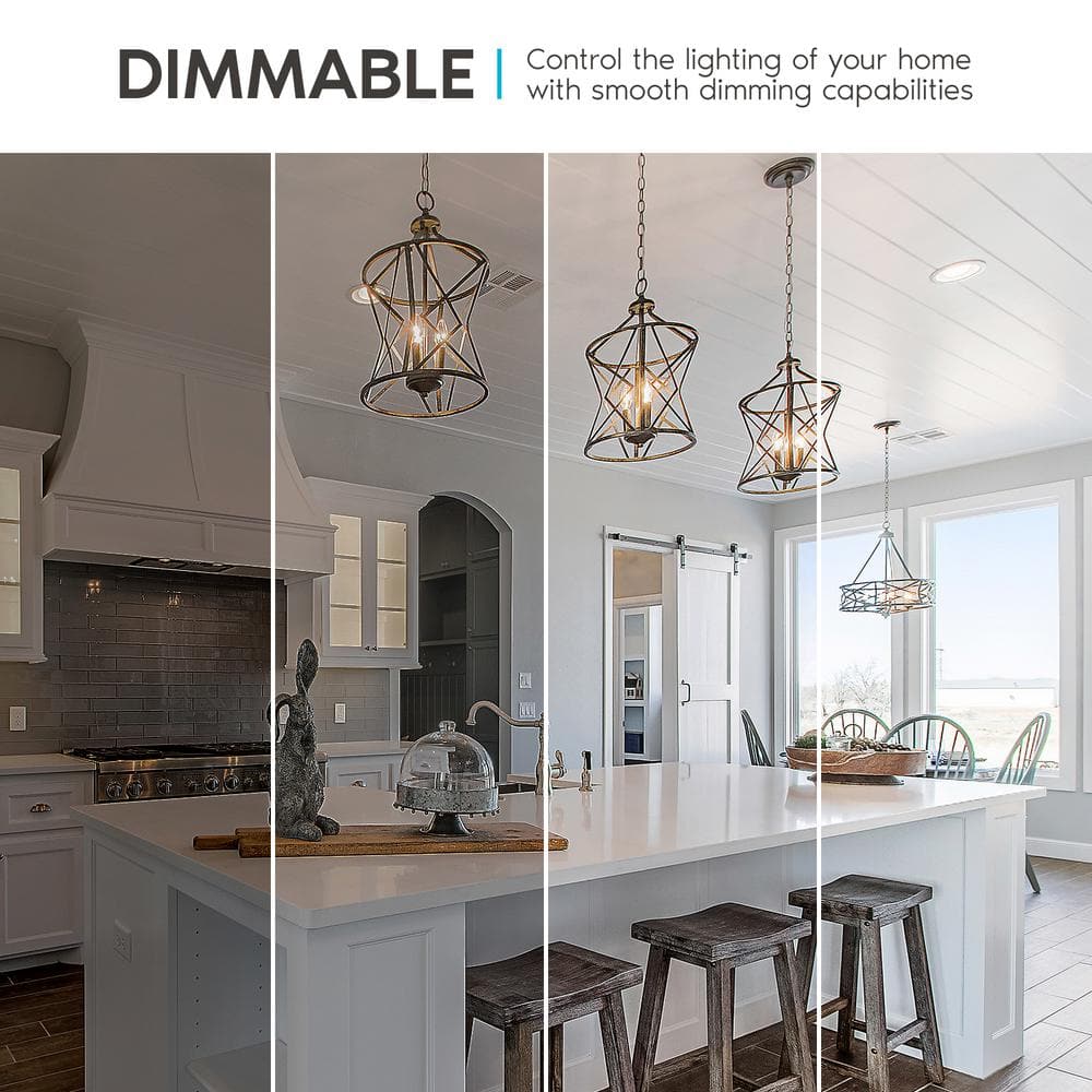 Vintage Clear Glass Dimmable LED Candelabra Bulbs