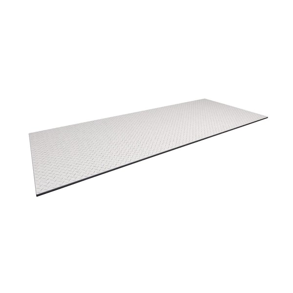 Wilsonart Wilsonart 6 ft. Straight Laminate Countertop in Textured Zink Diamond Plate with Bullnose Edge