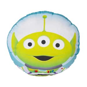 Toy Story 4 Alien Aqua, Green and White Decorative Shaped 14 in. x 14 in. Throw Pillow